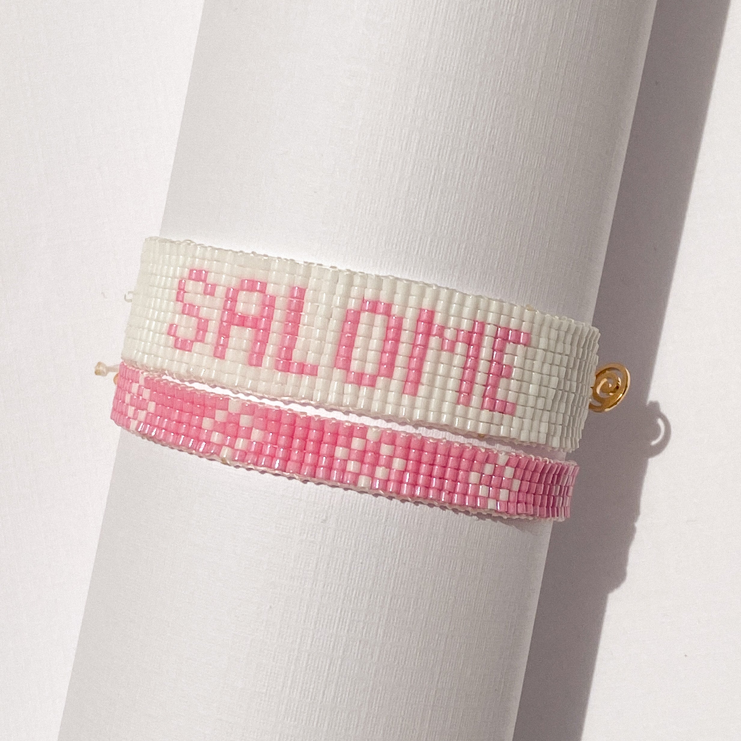 Pink Custom Beaded Loom Bracelet Set