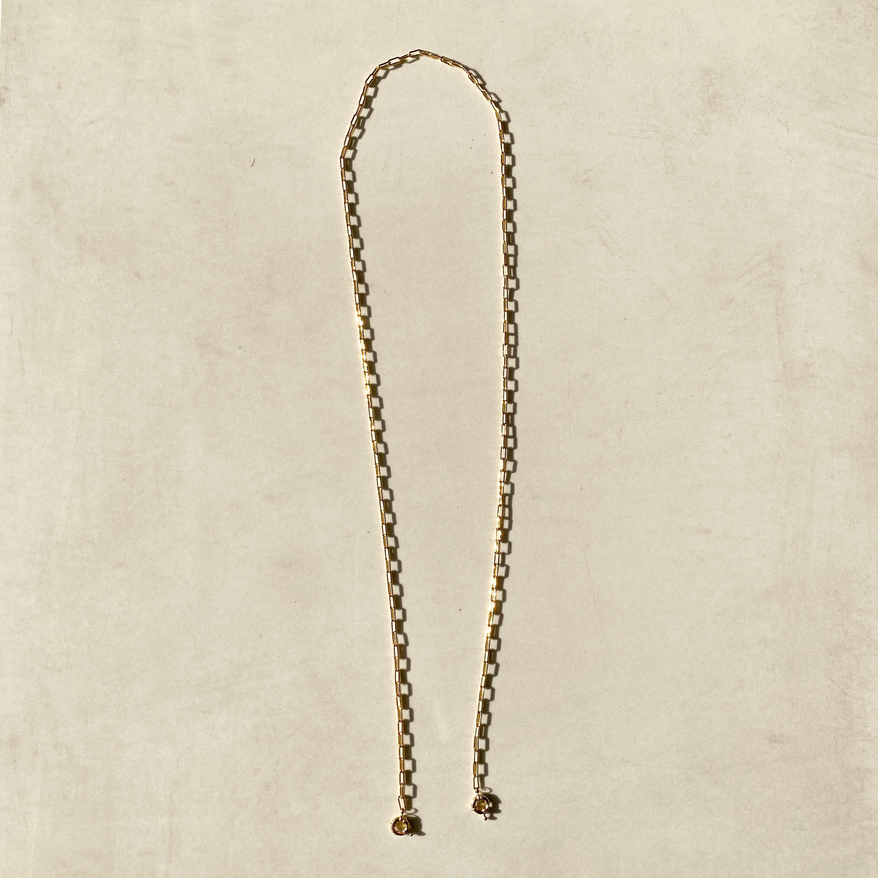18K Gold Paperclip Face Mask Chain